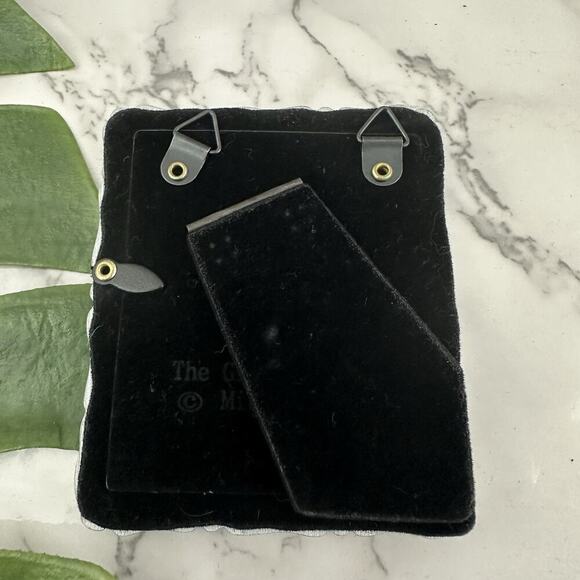 Vintage Miche Y2k Silver Tone Floral Scroll Picture Frame Mini Cottagecore - Picture 3 of 4